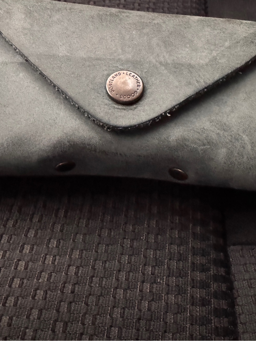 Portland Leather Goods Sunglasses Case Storm Gray Blue - Picture 2 of 7
